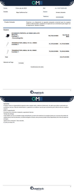 Cotización OMMI - PDF Templates
