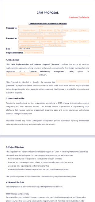 CRM Proposal Template - Sign Templates