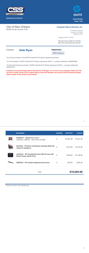 CSS Quote - PDF Templates