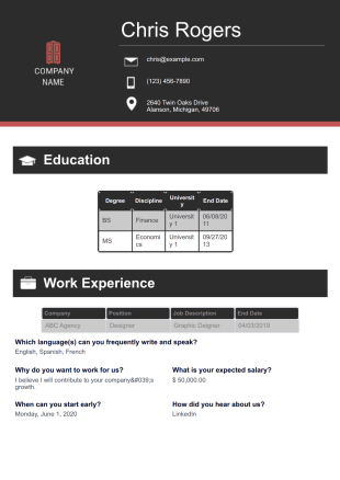Curriculum Vitae PDF Template