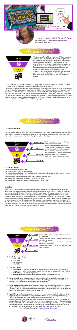 Custom Sales Funnel Plan - PDF Templates