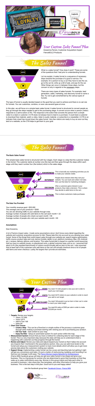 Custom Sales Funnel Plan - PDF Templates