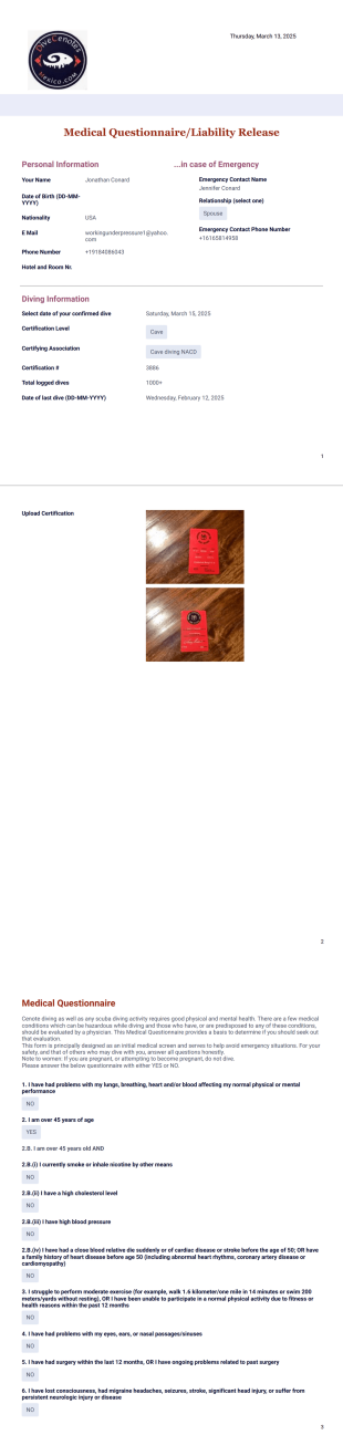 DCM Liability Release - PDF Templates