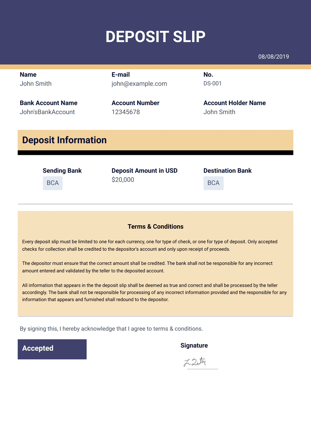 Deposit Slip Template - PDF Templates | Jotform deposit-slip-template-pdf-templates-jotform