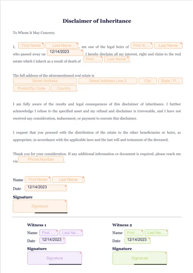 Disclaimer of Inheritance