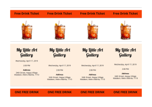 Drink Ticket Template - PDF Templates