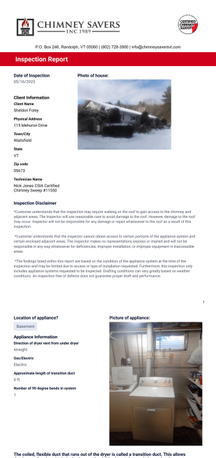 Dryer Vent - PDF Templates