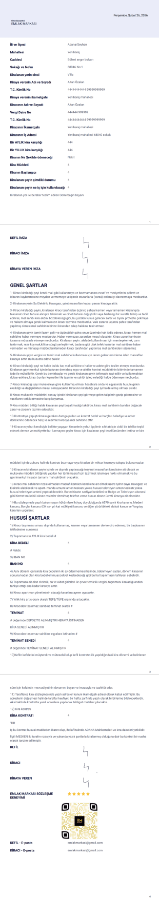 emlak markası PDF Şablonu