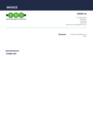 EMS invoice PDF Template