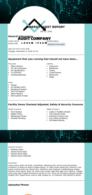Energy Audit Report PDF Template