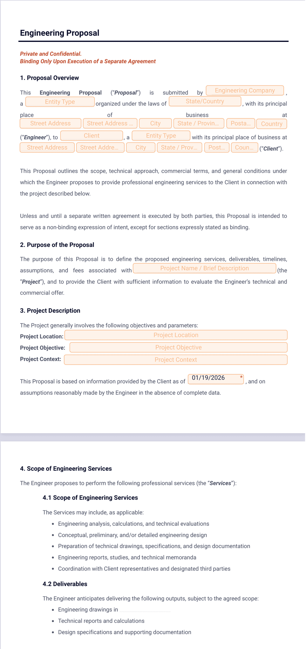 Engineering Proposal Template - PDF Templates | Jotform