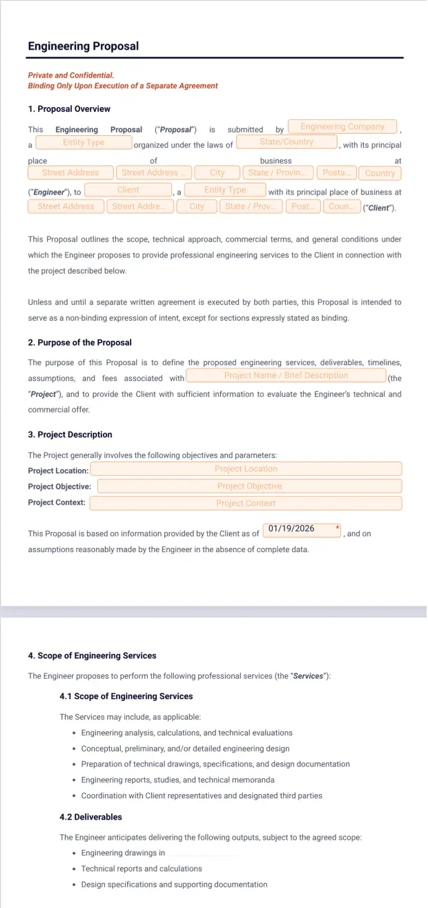 Engineering Proposal Template