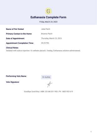 Old - Euth Appointment Clinic Notes - Insurance - PDF Templates