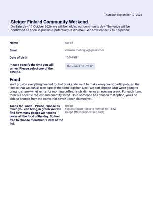 events form PDF Template