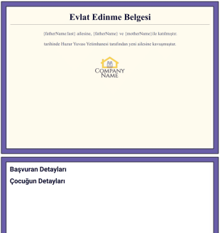 Evlat Edinme Belgesi Şablonu - PDF Templates