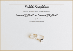 Evlilik Belgesi Örneği - PDF Templates