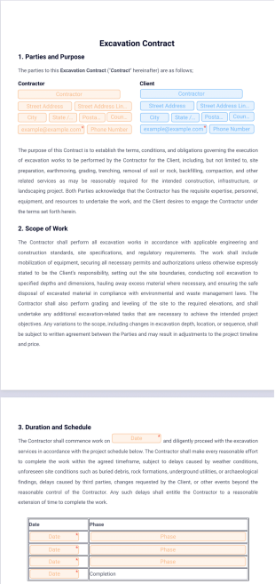 Excavation Contract Template - PDF Templates
