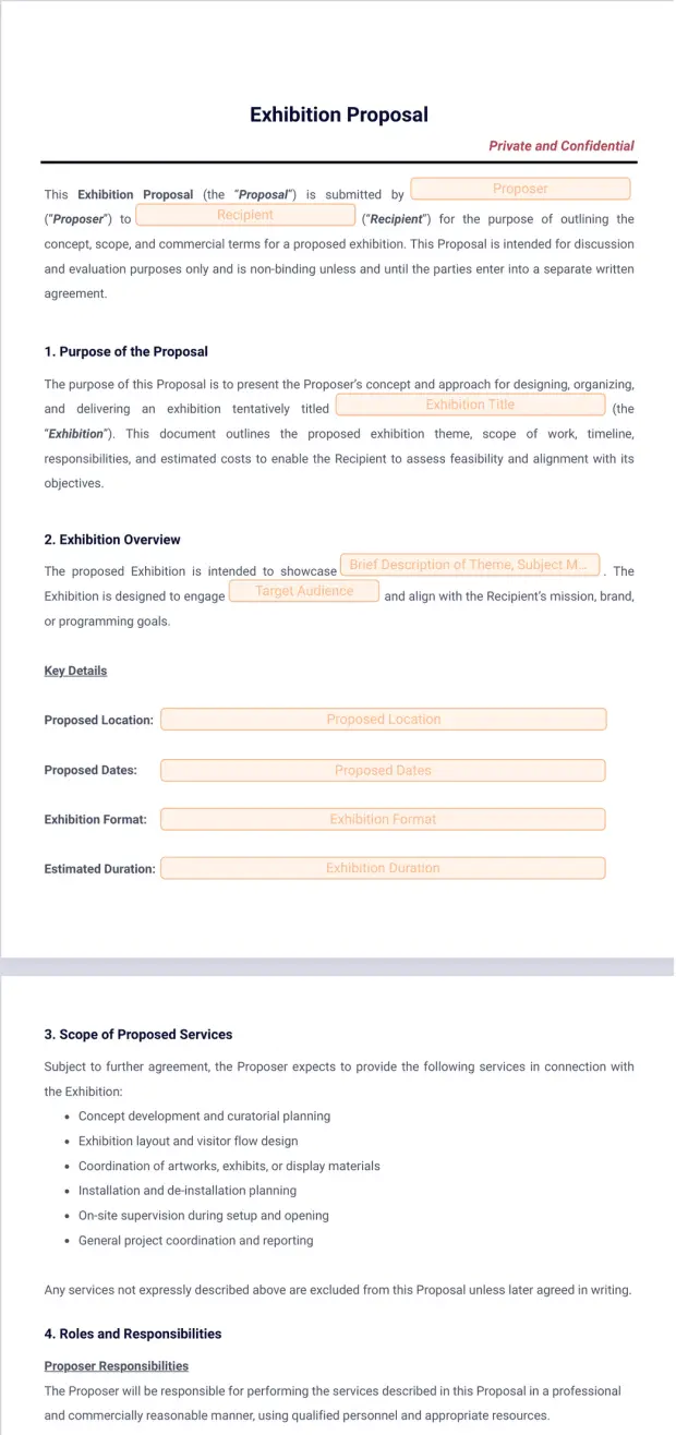 Exhibition Proposal Template