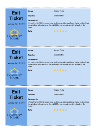 Exit Ticket Template - PDF Templates