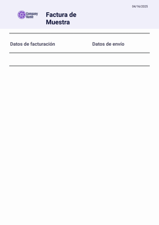 Factura de Muestra - PDF Templates