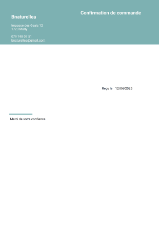 Confirmation de commande - PDF Templates