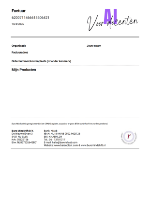 Factuur/Offerte AI voor docenten - PDF Templates