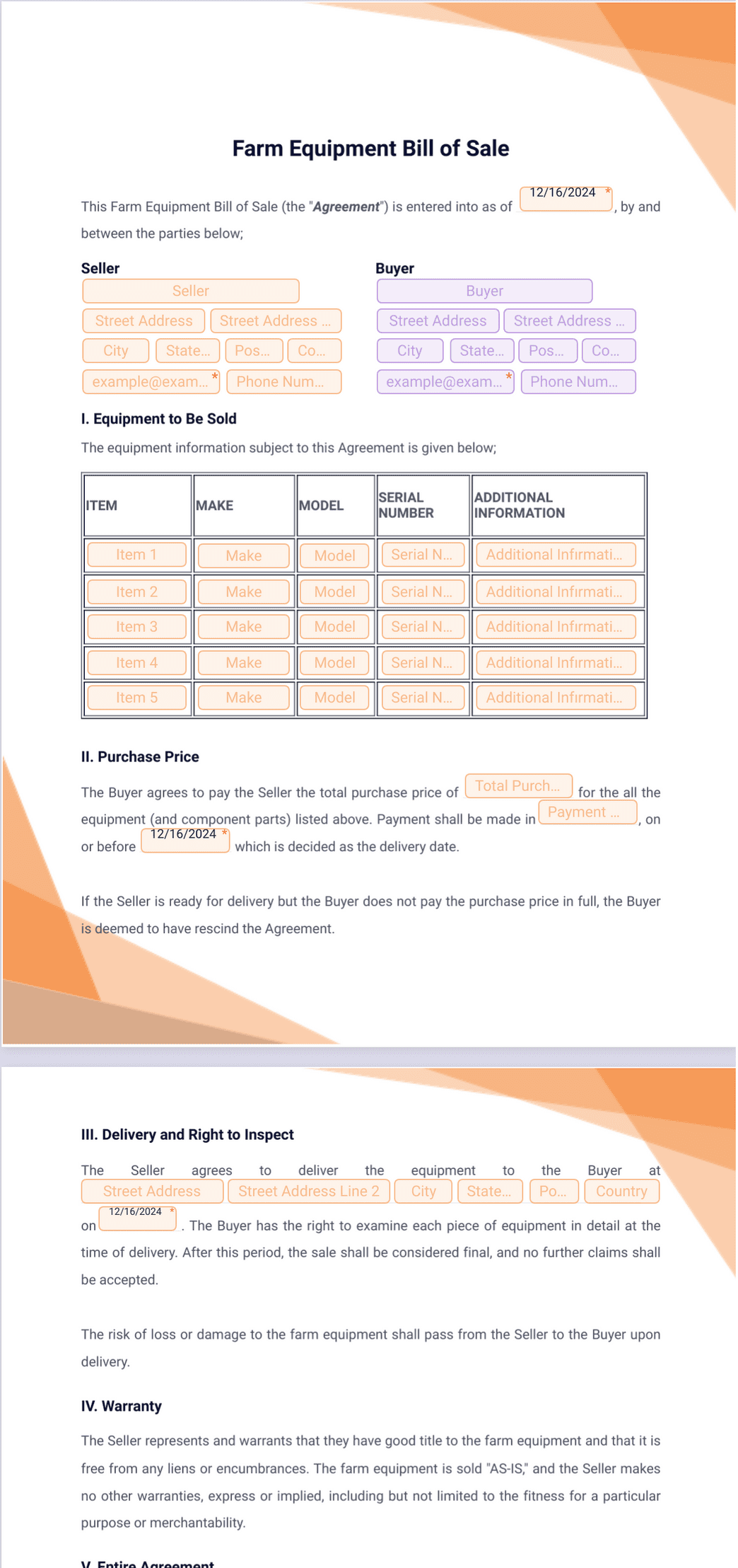 farm-equipment-bill-of-sale-pdf-templates-jotform for Free Printable Equipment Bill Of Sale Form Farm Equipment Bill of Sale - PDF Templates | Jotform for Free Printable Equipment Bill Of Sale Form