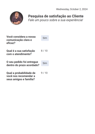 Feedbacks Modelo de PDF