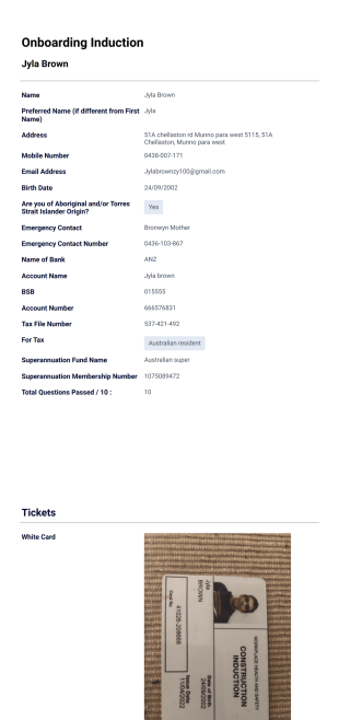 FF Induction - PDF Templates