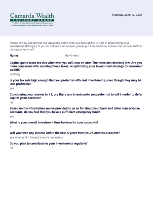 financial background form PDF Template