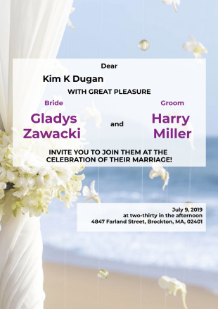 Floral Wedding Invitation Template - PDF Templates