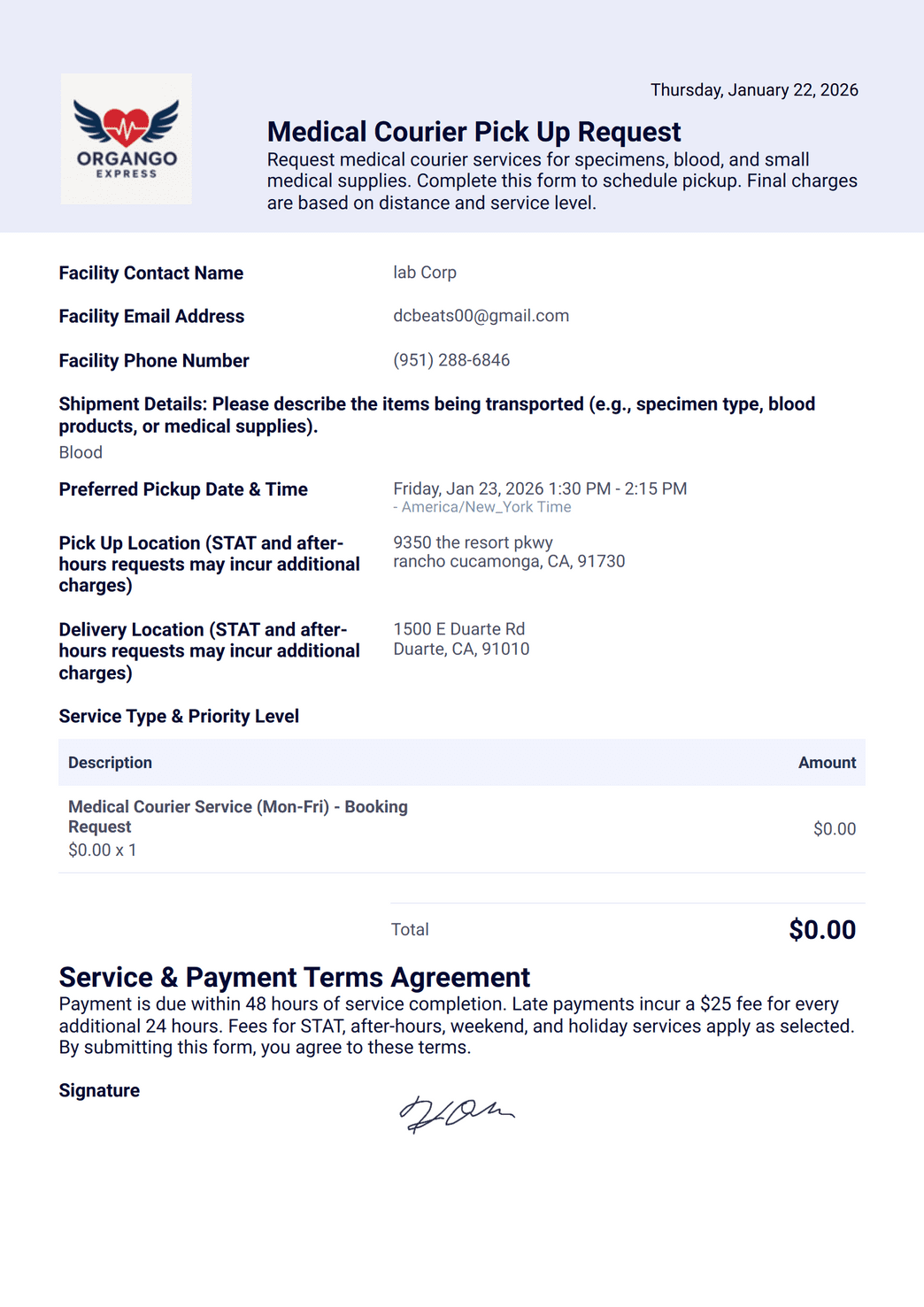 Form Submission PDF Template | Jotform