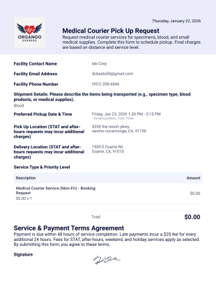 Form Submission PDF Template