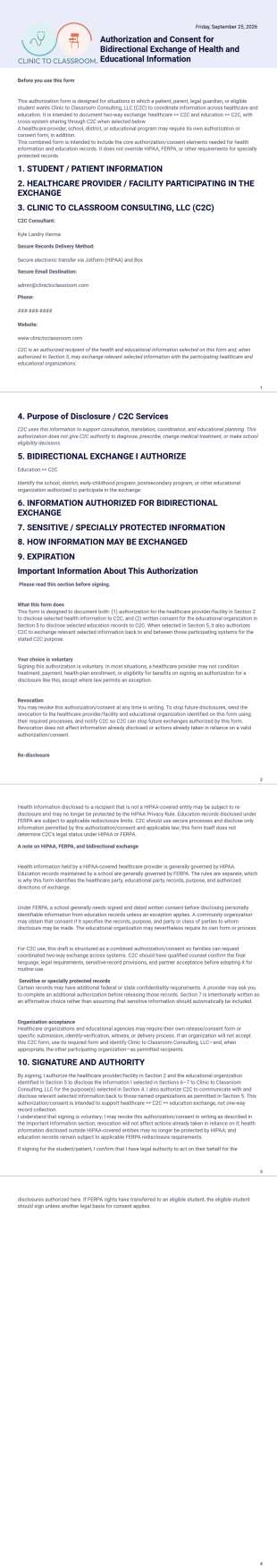 Form Title Auth PDF Template