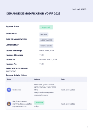 Formulaire V0 - PDF Templates