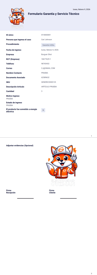 Formulario S.T Firma Plantilla PDF