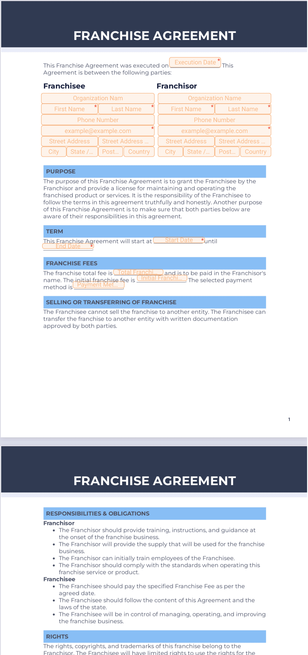 franchise-agreement-template-pdf-templates-jotform for Franchise Agreement Template Free Download Franchise Agreement Template - PDF Templates | Jotform for Franchise Agreement Template Free Download