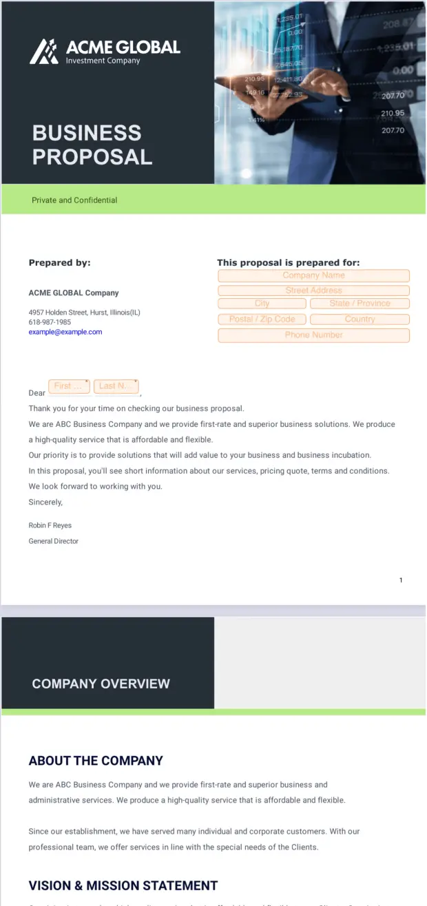 Free Business Proposal Template