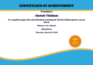 Free Certificate of Achievement Template - PDF Templates