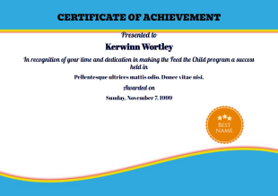 Free Certificate of Achievement Template - PDF Templates