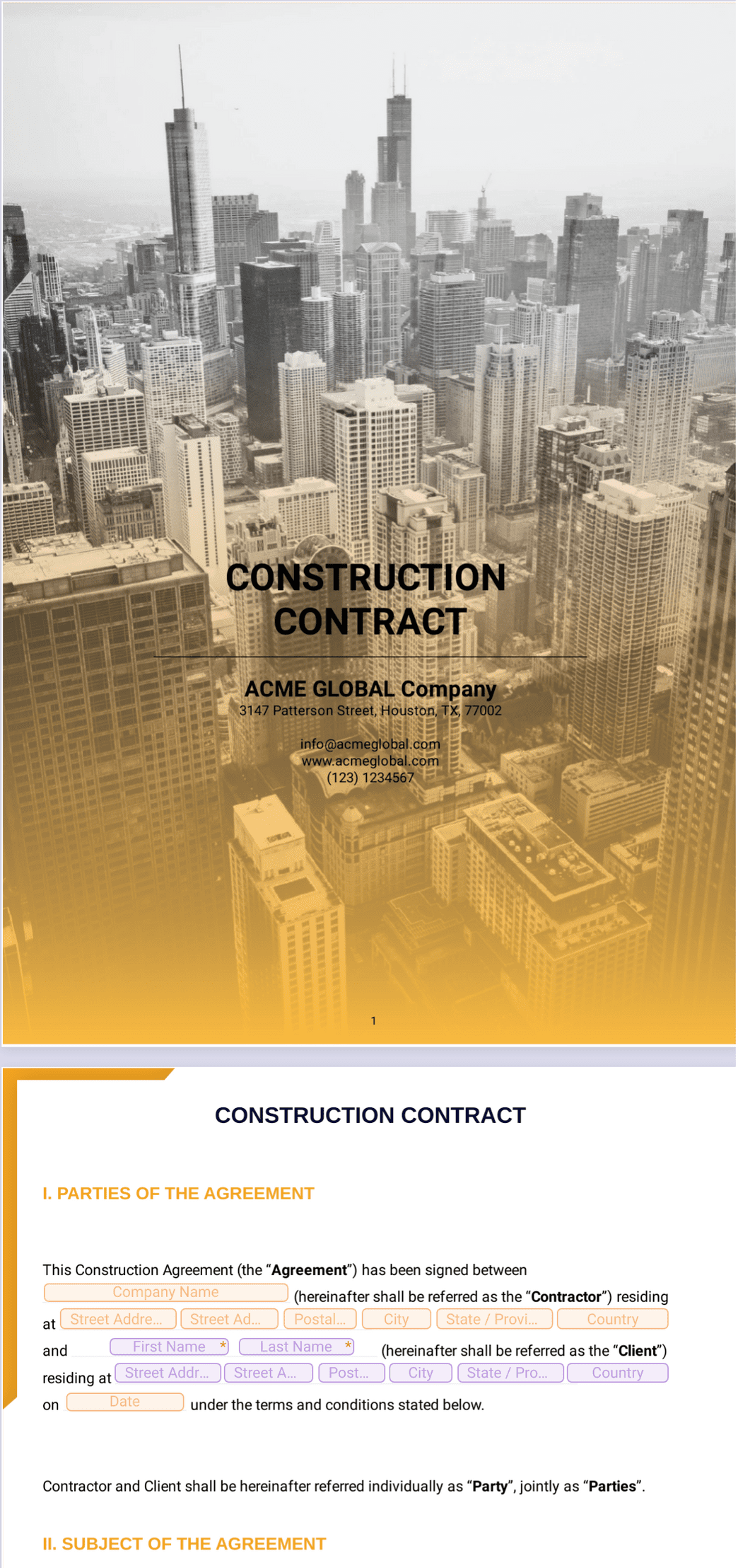 Free Construction Contract Template - PDF Templates | Jotform free-construction-contract-template-pdf-templates-jotform