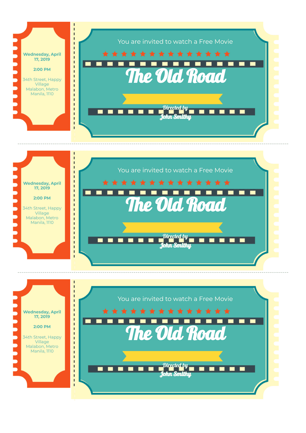 free-movie-ticket-template-pdf-templates-jotform for Free Printable Vintage Train Ticket Template Free Movie Ticket Template - PDF Templates | Jotform for Free Printable Vintage Train Ticket Template