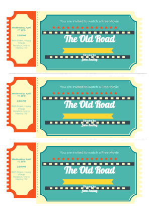 Free Movie Ticket Template - PDF Templates