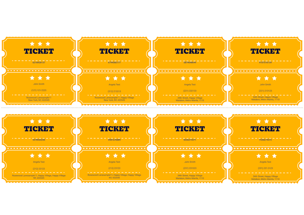 Free Raffle Ticket Template - PDF Templates | Jotform