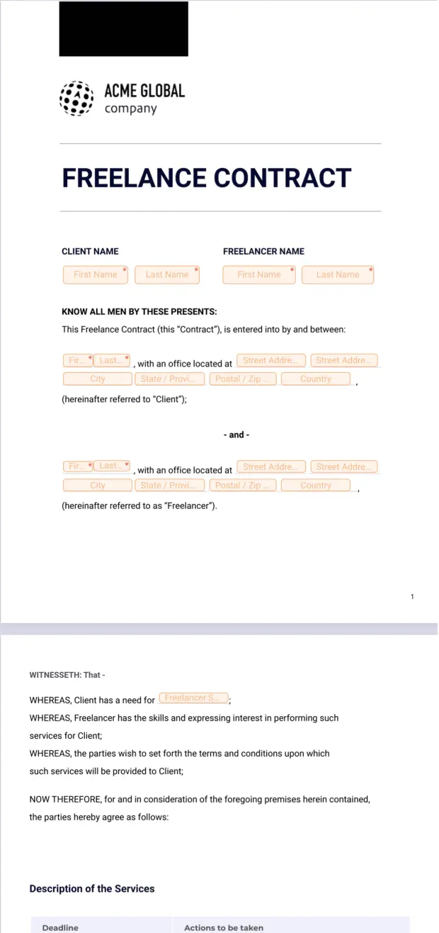 Freelance Contract Template