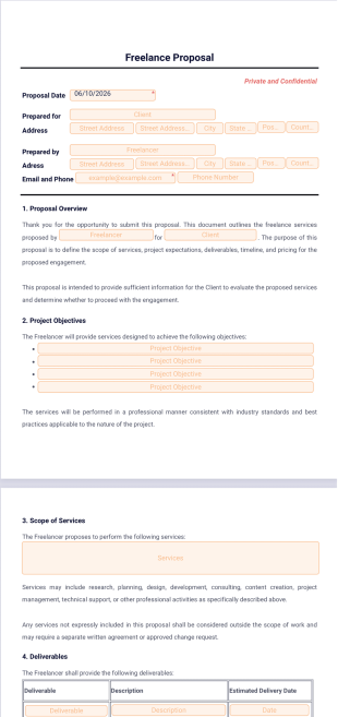 Freelance Proposal Template - PDF Templates
