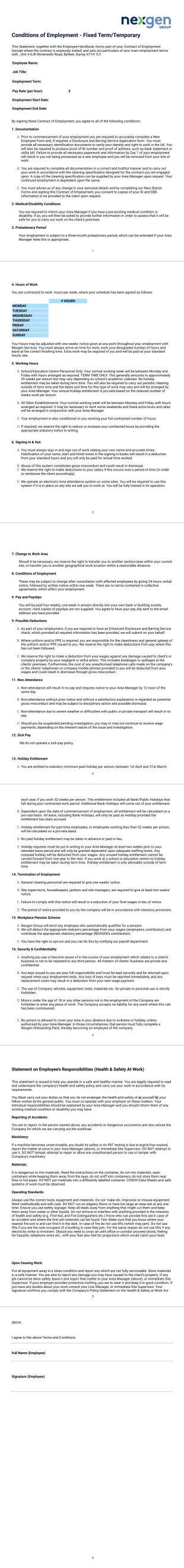 Ftc - Key Job PDF Template
