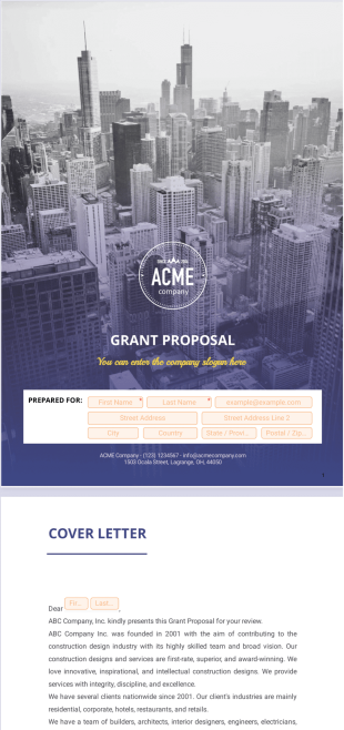 Grant Proposal - PDF Templates