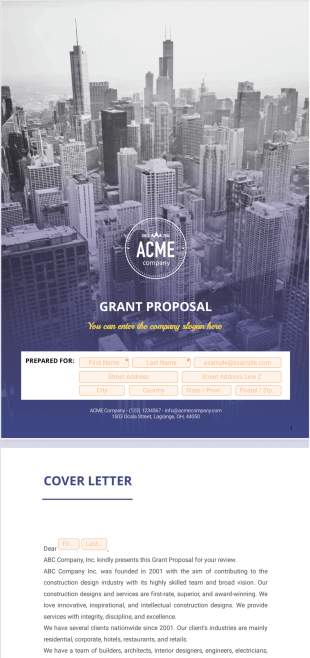 Grant Proposal - Sign Templates