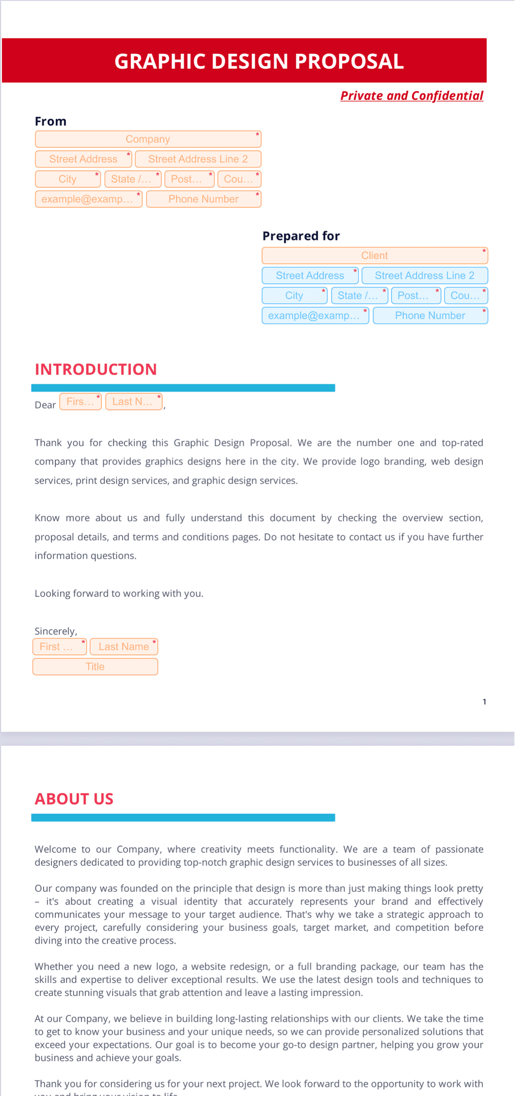 Graphic Design Proposal - PDF Templates | Jotform